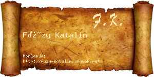 Füzy Katalin névjegykártya