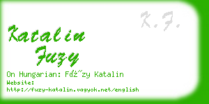 katalin fuzy business card